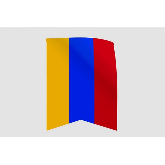 Armenia Flag Style 28 Sticker