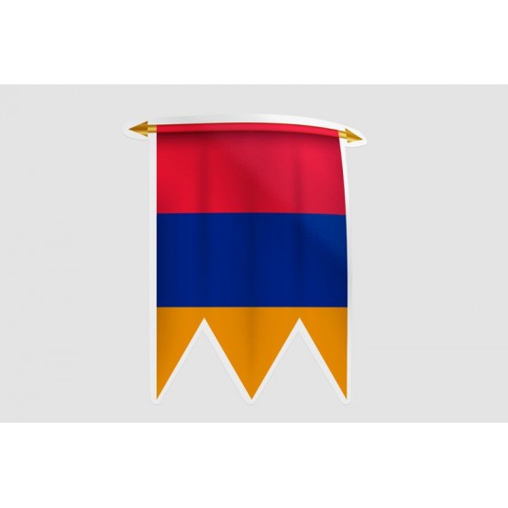 Armenia Flag Style 32 Sticker