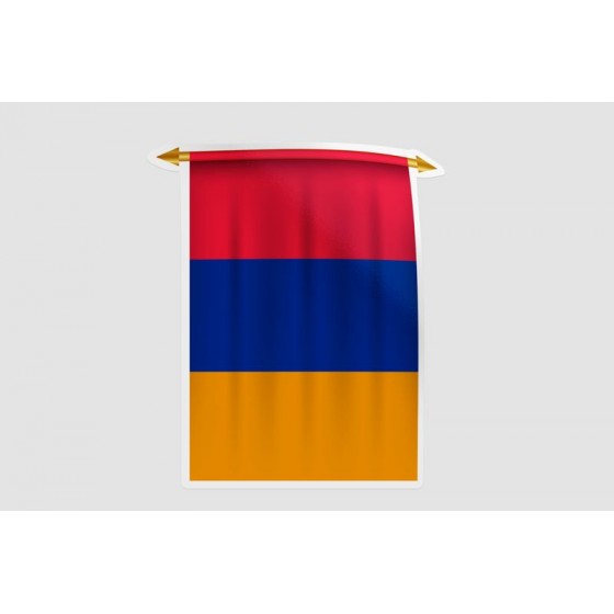 Armenia Flag Style 34 Sticker