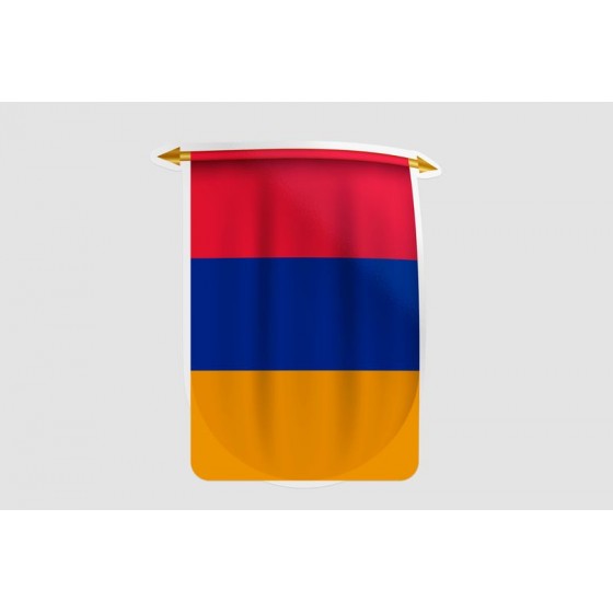 Armenia Flag Style 35 Sticker