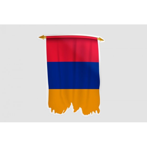 Armenia Flag Style 36 Sticker