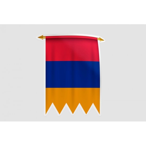 Armenia Flag Style 37 Sticker