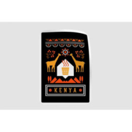 Kenya Coffee Label Stickers – African Art Decals (2-Pack)