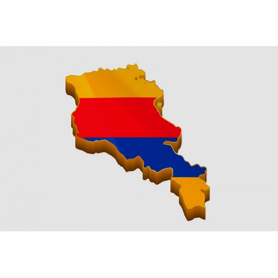 Armenia Map Style 4 Sticker