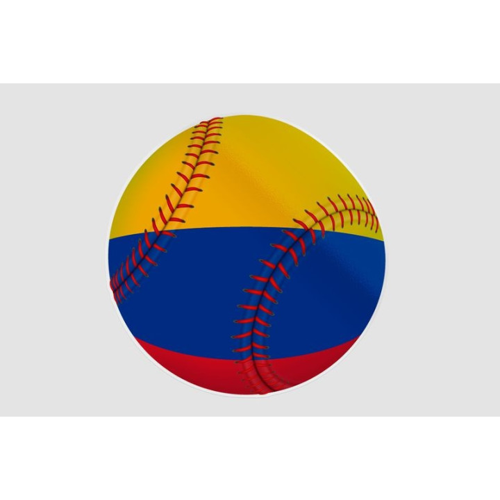 Colombia Baseball Flag Sticker - DecalsHouse
