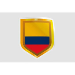 Colombia Flag Badge Style 2 - DecalsHouse