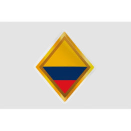 Colombia Flag Badge Style 6 - DecalsHouse