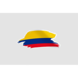 Colombia Flag Brush Style 4 - DecalsHouse