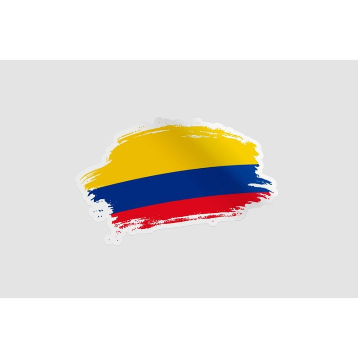 Colombia Flag Brush Style 5 - DecalsHouse