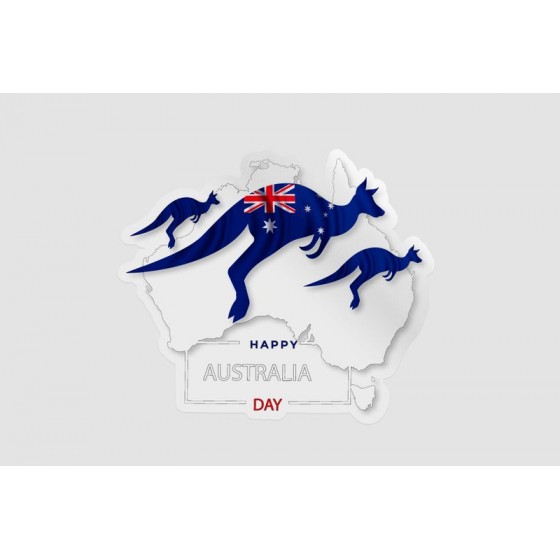 Australia Day Map Sticker