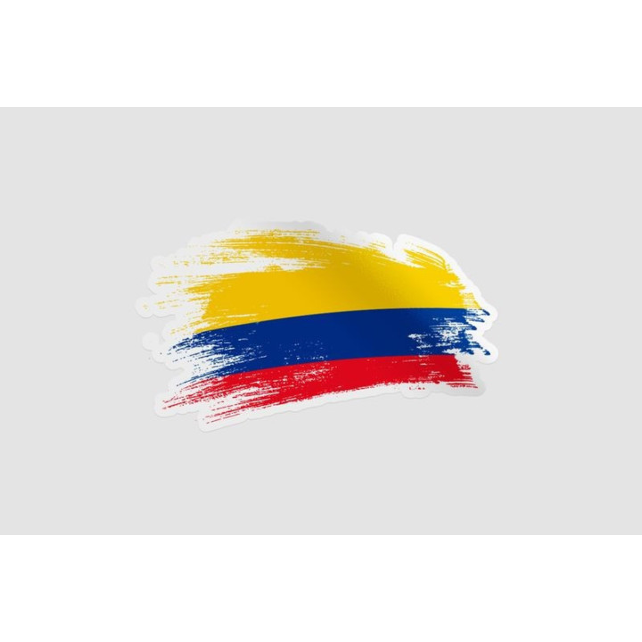 Colombia Flag Brush Style 7 - DecalsHouse