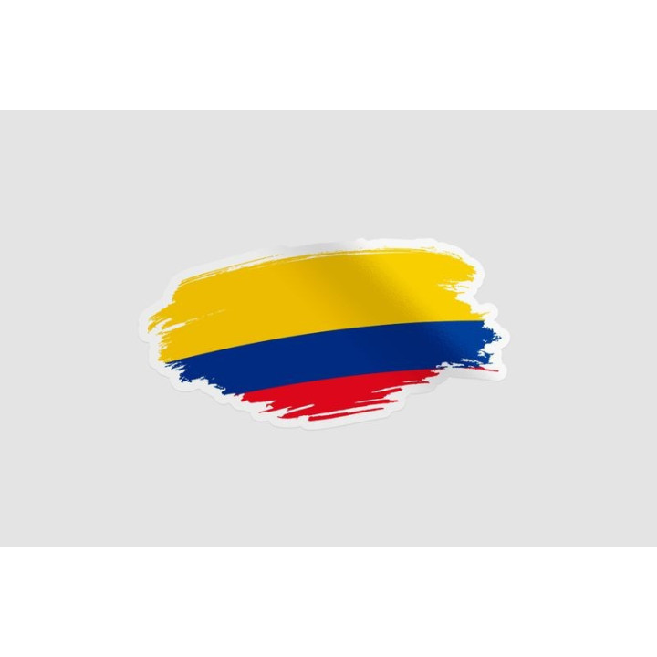 Colombia Flag Brush Style 8 - DecalsHouse