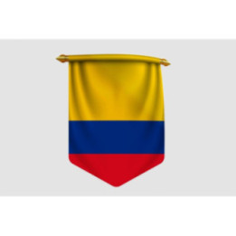 Colombia Flag Pennant Sticker - DecalsHouse