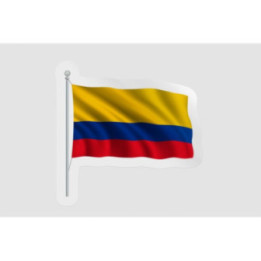 Colombia Flag Pole - DecalsHouse