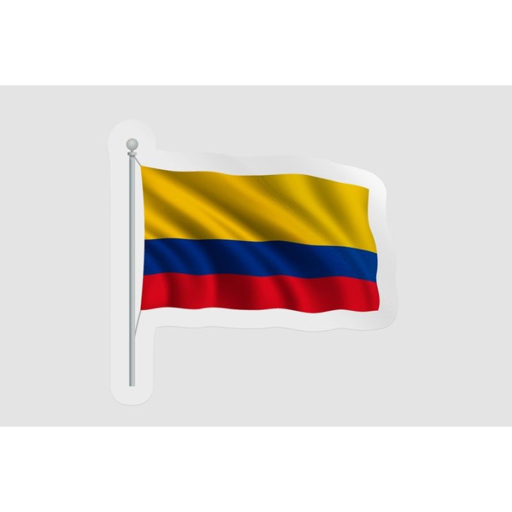 Colombia Flag Pole - DecalsHouse