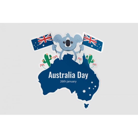 Australia Day With Flag And...
