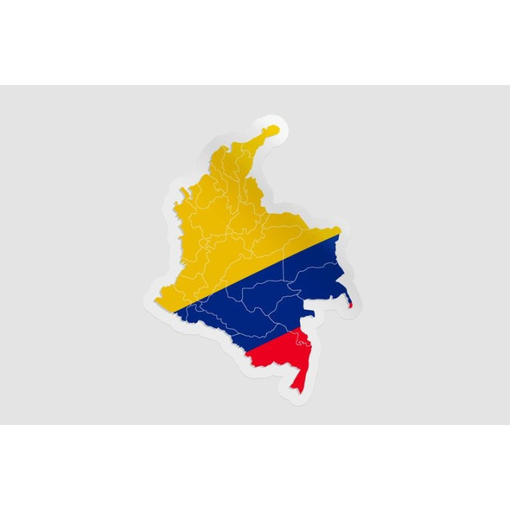 Colombia Map Flag - DecalsHouse