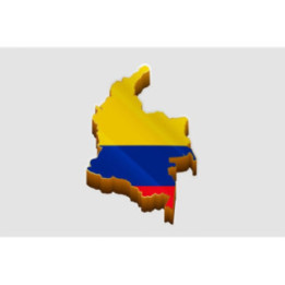 Colombia Map Style 2 Sticker - DecalsHouse
