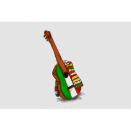 Mexican Mariachi Guitar Stickers – Fiesta Decals (2-Pack)