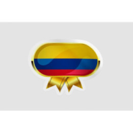 Combodia Flag Badge Style 5 Sticker - DecalsHouse