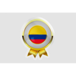 Combodia Flag Badge Style 7 Sticker - DecalsHouse