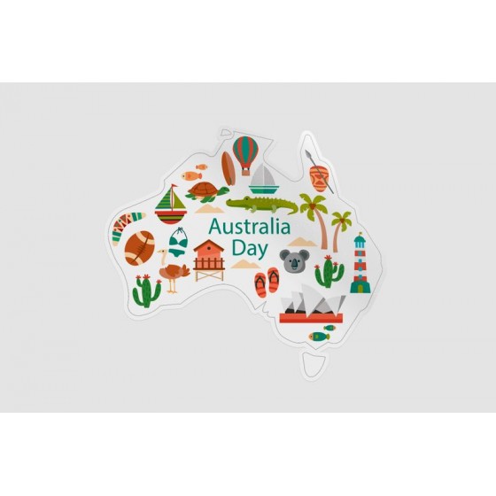 Australia Map Style 11 Sticker