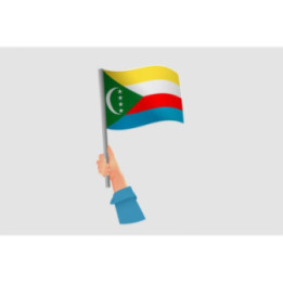 Comoros Flag Style 12 Sticker - DecalsHouse
