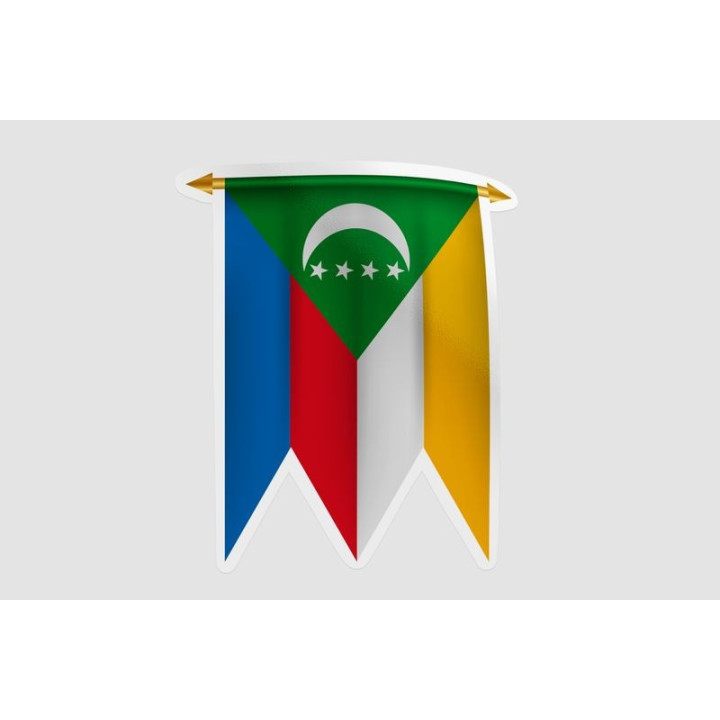 Comoros Flag Style 3 Sticker - DecalsHouse
