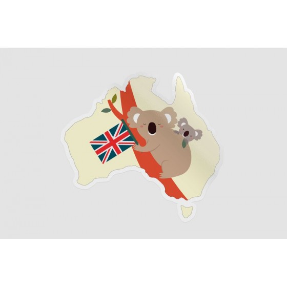 Australia Map Style 23 Sticker