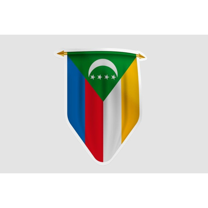 Comoros Flag Style 4 Sticker - DecalsHouse
