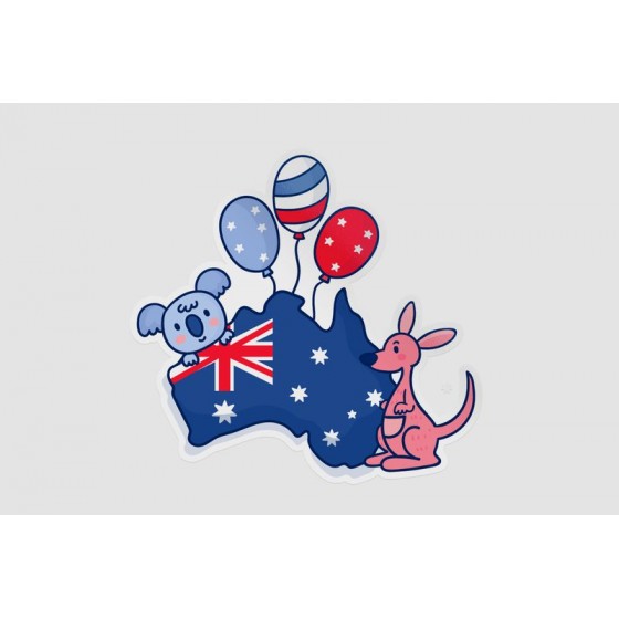 Australia Map Style 25 Sticker