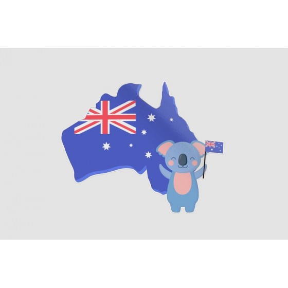 Australia Map Style 6 Sticker