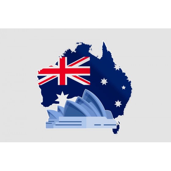 Australia Map Style 7 Sticker