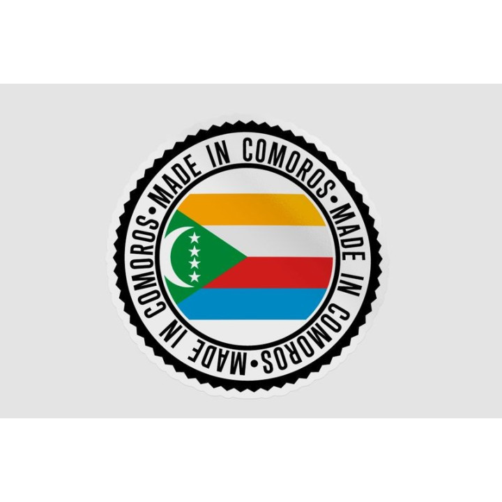 Comoros Quality Label Style 3 Sticker - DecalsHouse