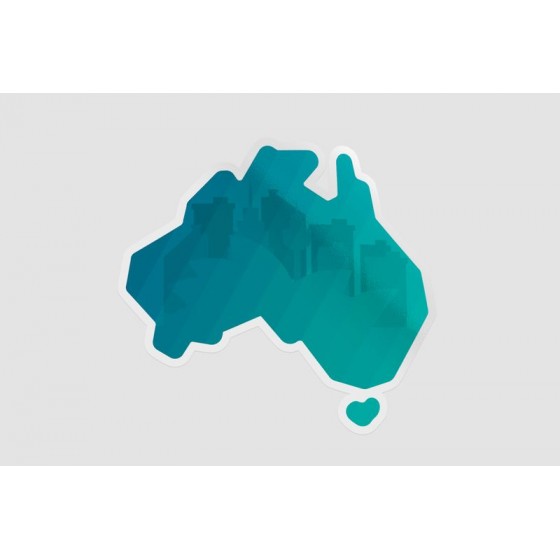 Australia Map Style 9 Sticker