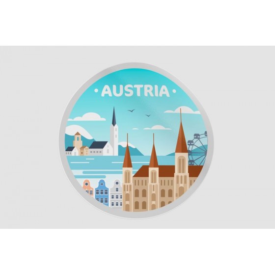 Austria Badge Style Sticker