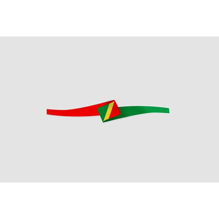 Congo Flag Ribbon Style 2 - DecalsHouse
