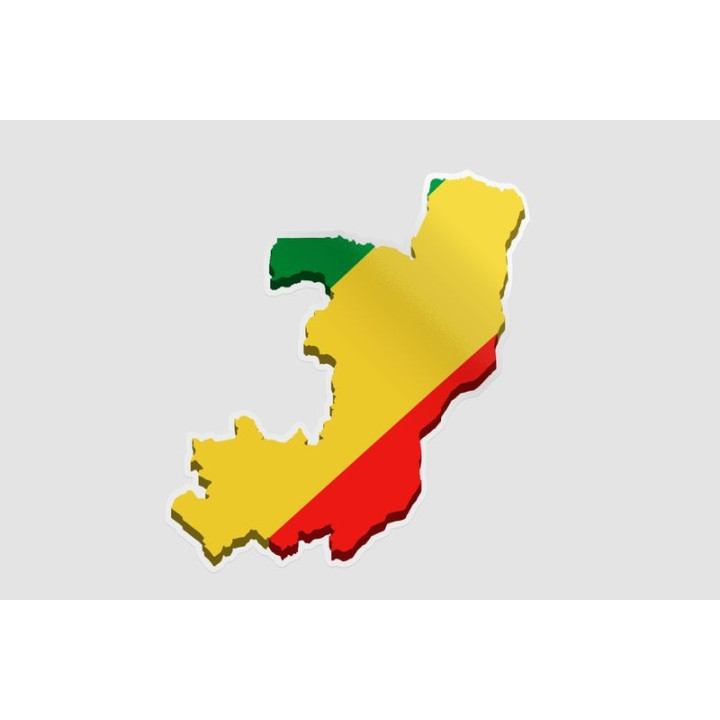 Congo Map Sticker - DecalsHouse