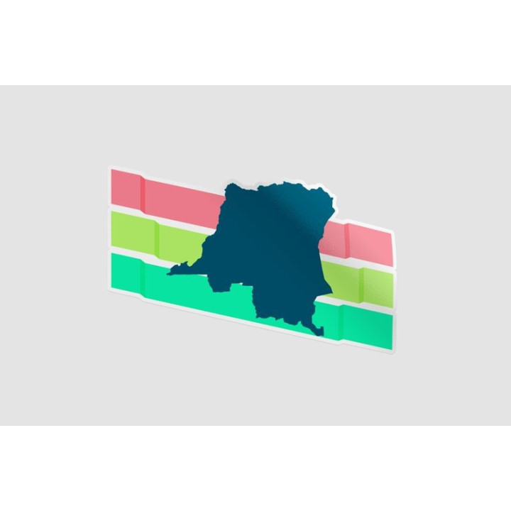 Congo Map Style 2 Sticker - DecalsHouse