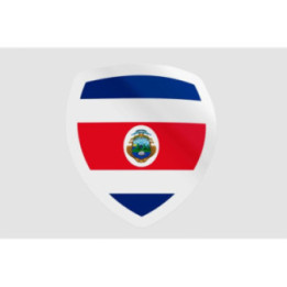 Costa Rica Flag Badge Style 3 - DecalsHouse