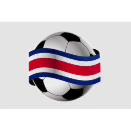 Costa Rica Flag Football Sticker - DecalsHouse