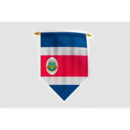 Costa Rica Flag Pennant Style 10 - DecalsHouse