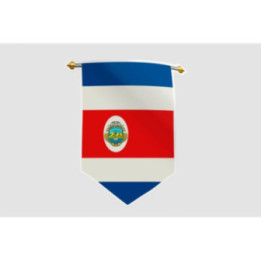 Costa Rica Flag Pennant Style 2 - DecalsHouse