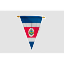 Costa Rica Flag Pennant Style 5 - DecalsHouse