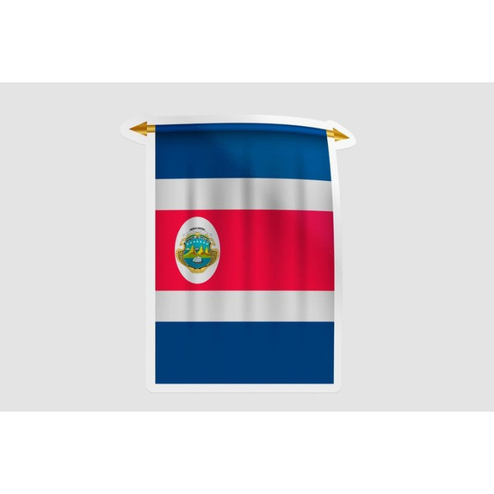 Costa Rica Flag Pennant Style 7 - DecalsHouse