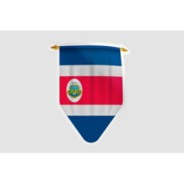 Costa Rica Flag Pennant Style 8 - DecalsHouse
