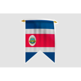 Costa Rica Flag Pennant Style 9 - DecalsHouse