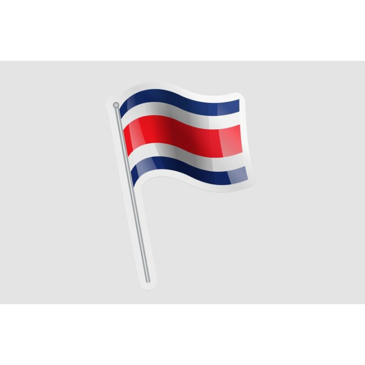 Costa Rica Flag Pole - DecalsHouse