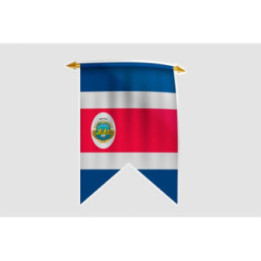 Costa Rica Flag Style 2 Sticker - DecalsHouse