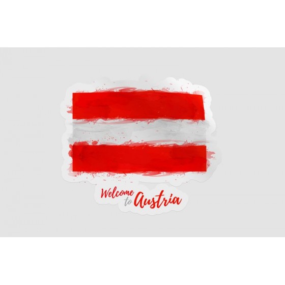 Austria Flag Style 3 Sticker